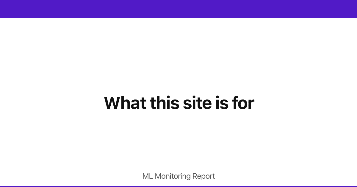 What this site is for